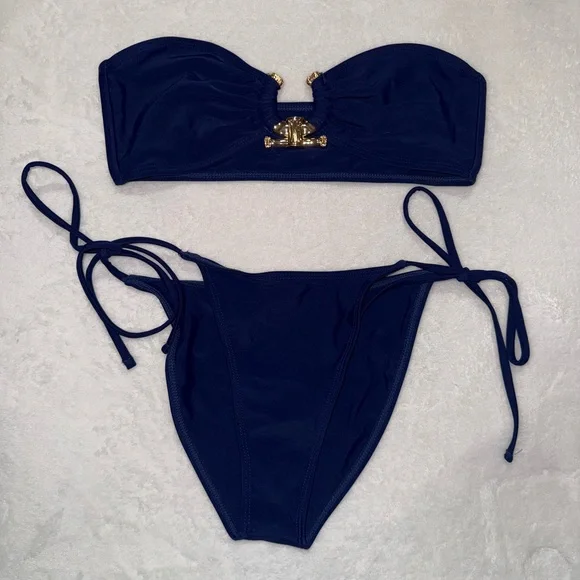 Navy Blue strapless Bikini Set - Picture 5 of 5
